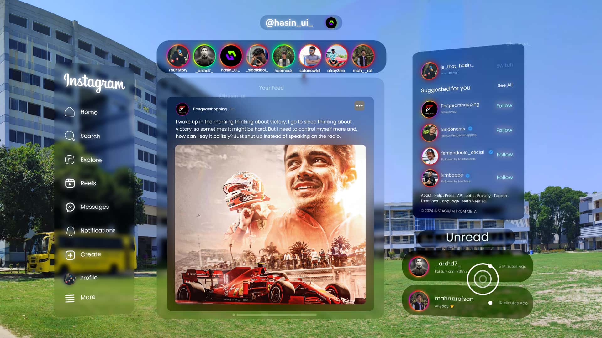 Instagram Vision OS